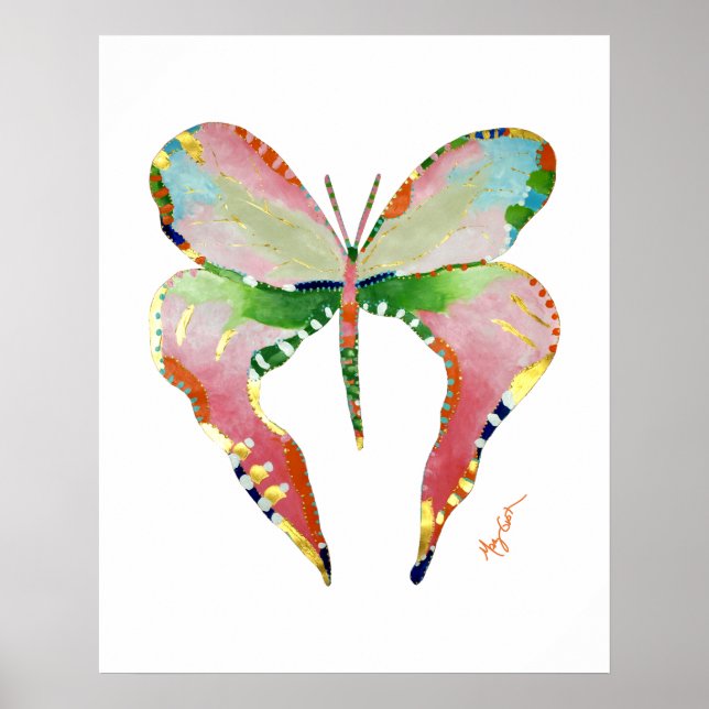 Seaweed Butterfly Print Poster (Vorne)