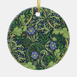 Seaweed cobalt thyme - William Morris Keramik Ornament