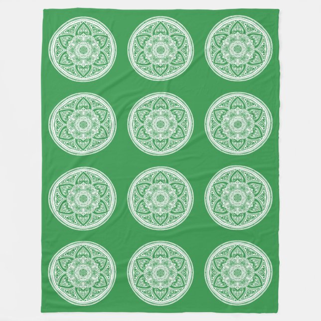 Seaweed Mandala Fleecedecke (Vorderseite)