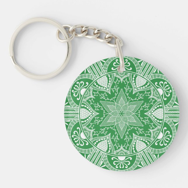 Seaweed Mandala Schlüsselanhänger (Vorderseite)