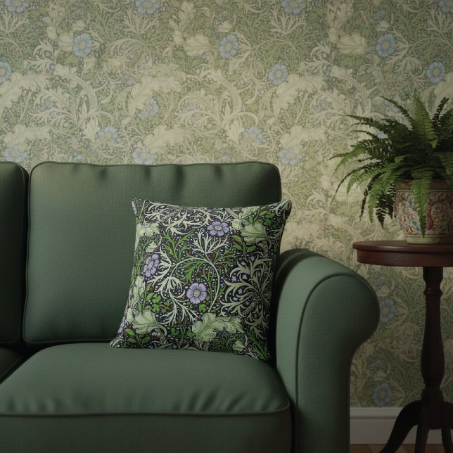 Seaweed Pattern Lilac-Blume Kissen (Von Creator hochgeladen)