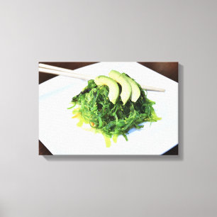 SEAWEED SALAD JAPANESE ART DRUCKSTRETCHED LEINWAND