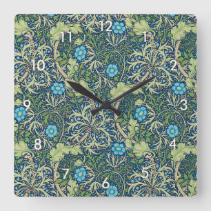 Seaweed, William Morris Quadratische Wanduhr