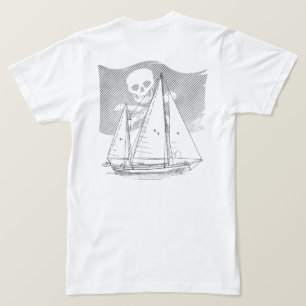 SeaWolf mit gedämpfter Piratenflagge T-Shirt