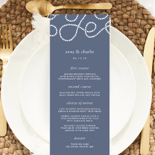 Seaworthy Wedding Menu Card   Verspätung Menükarte