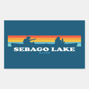 Sebago Lake Maine Canoe Rechteckiger Aufkleber