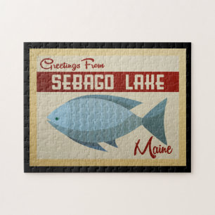 Sebago Lake Maine Fischfang Puzzle