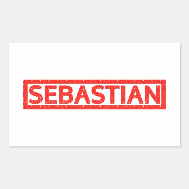 Sebastian Briefmarke Rechteckiger Aufkleber (Vorderseite)