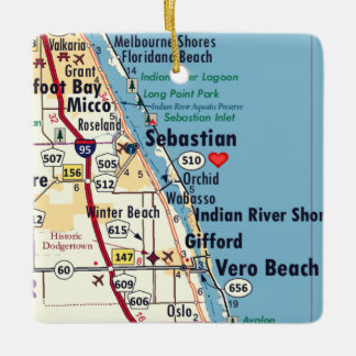 Sebastian Florida Karte Keramikornament