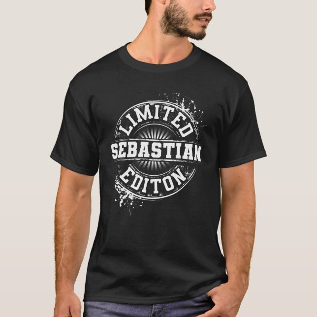 SEBASTIAN Limited Edition Funny Personalisiert Nam T-Shirt (Vorderseite)