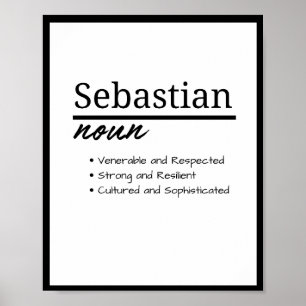 Sebastian, Personalisierte Bezeichnung für Junge Poster