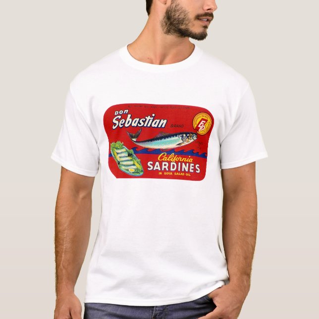 Sebastian-Sardine-Aufkleber T-Shirt (Vorderseite)