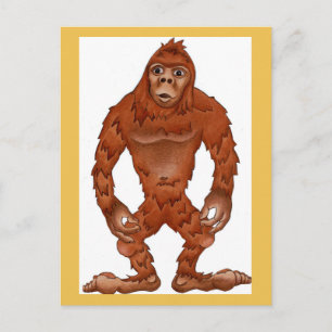 Sebastian Sasquach, bigfoot yeti Postkarte
