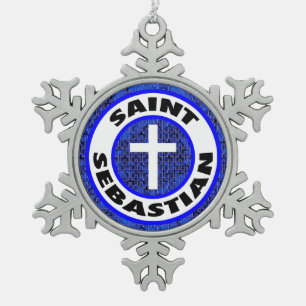 Sebastian Schneeflocken Zinn-Ornament