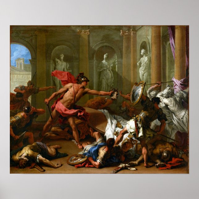 Sebastiano Ricci Perseus konfrontiert Phineus Poster (Vorne)