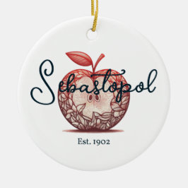 Sebastopol California Gravenstein Apple Fair Keramik Ornament