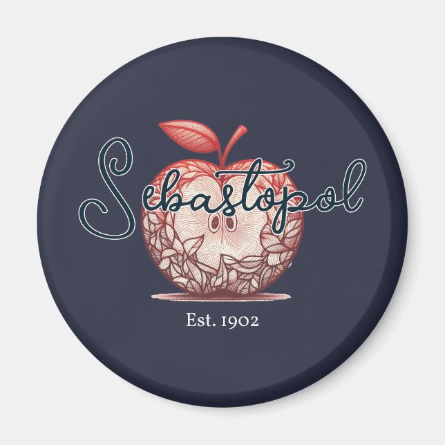 Sebastopol California Gravenstein Apple Fair Magnet (Vorne)