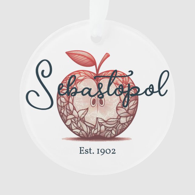 Sebastopol California Gravenstein Apple Fair Ornament (Vorderseite)