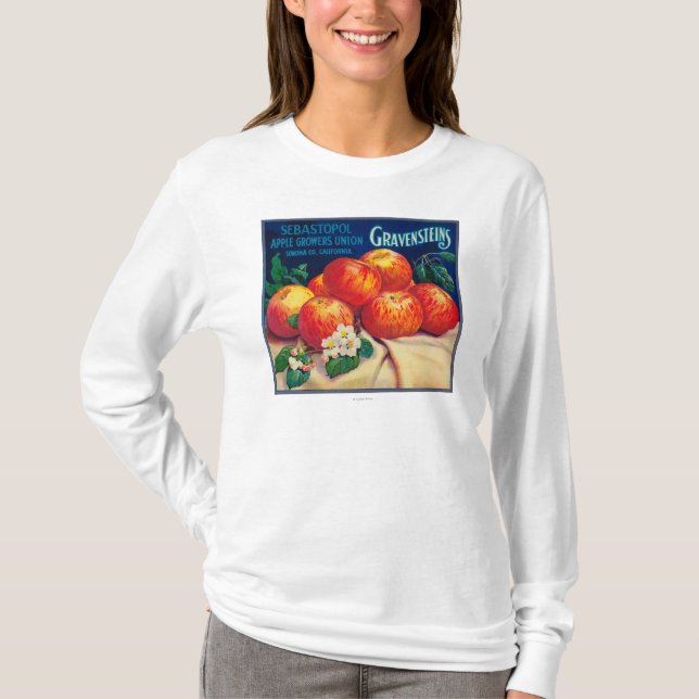 Sebastopol Gravensteins Apple LabelSonoma, CA T-Shirt (Vorderseite)