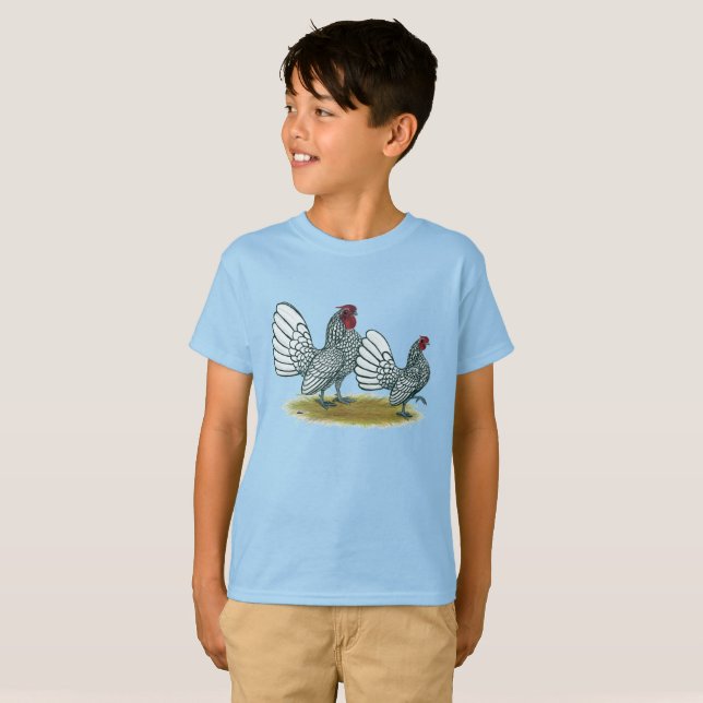 Sebright Bantams: Silber T-Shirt (Vorne ganz)