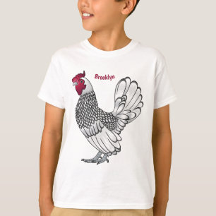 Sebright-Huhn Cartoon-Illustration T-Shirt