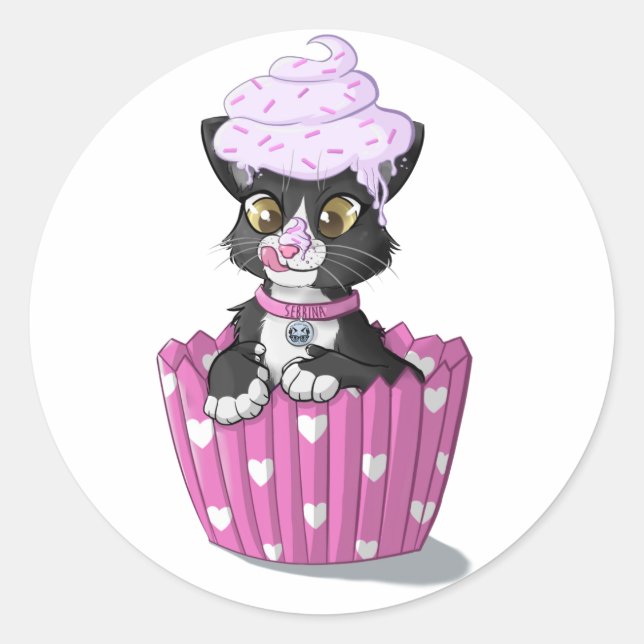 Sebrina Classic Round Sticker (Vorderseite)