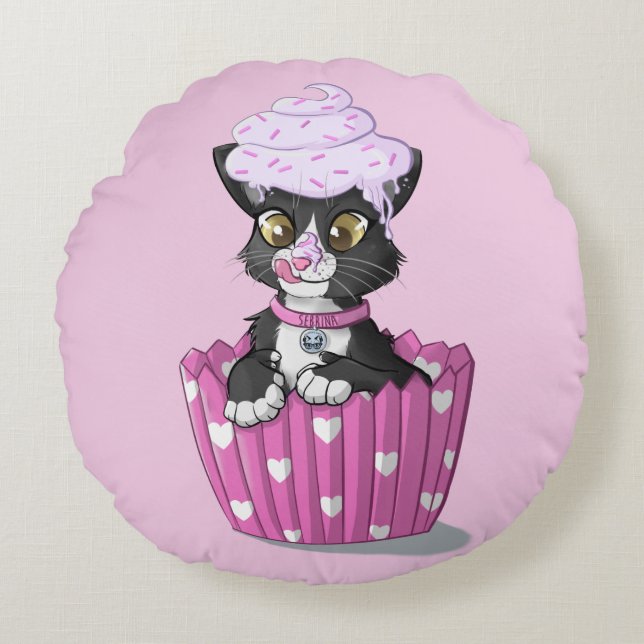 Sebrina rundes Wurfs-Kissen (16") Kissen (Vorderseite)