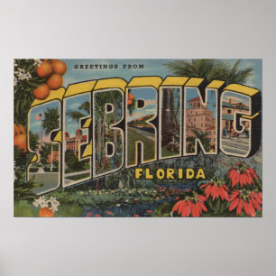 Sebring, Florida - Große Buchstabenszenen Poster