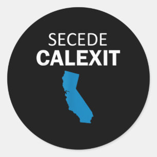 Secede Calexit T Shirt (politisches T-Shirt) Runder Aufkleber