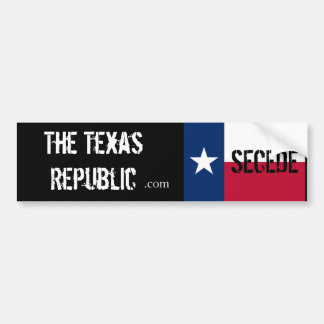 Secede!! Die Texas-Republik Autoaufkleber