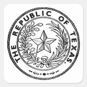 Secede Republic of Texas Quadratischer Aufkleber