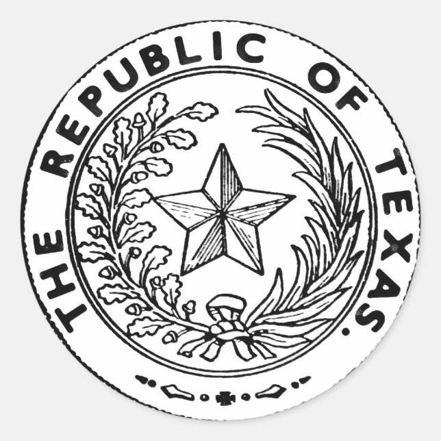 Secede Republic of Texas Runder Aufkleber (Vorderseite)