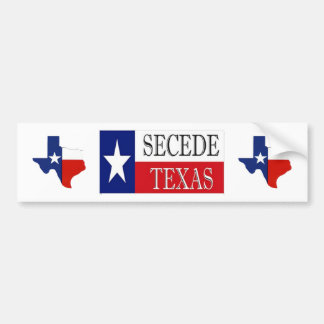 Secede Texas 2 Autoaufkleber