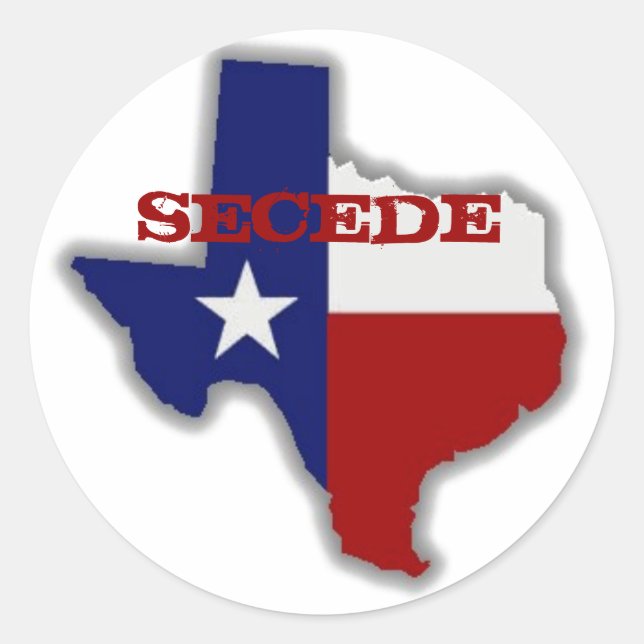 Secede Texas Runder Aufkleber (Vorderseite)