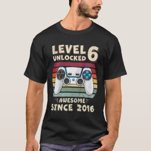 Sechs 6 Jahre alter Geburtstag Sohn Junge Lustiger T-Shirt