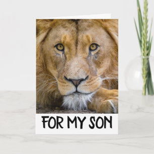 SECHS BIRTHDAY LION (BIG CAT) CARD KARTE