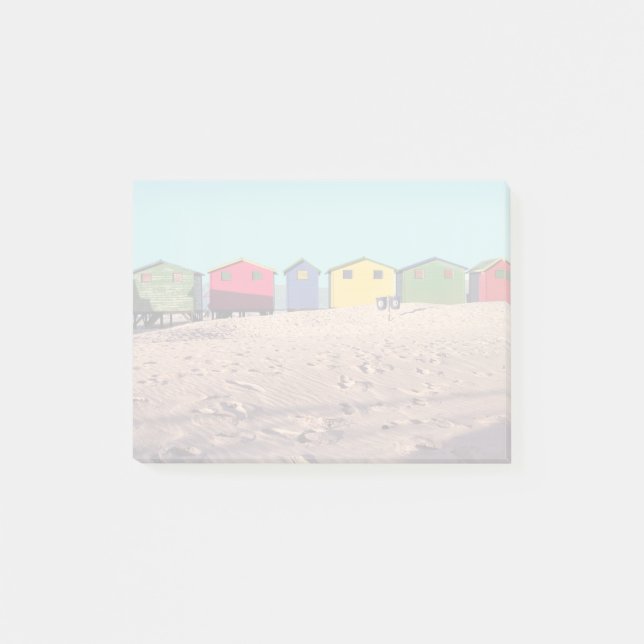 Sechs bunte Strand-Hütte | Cape Town, Südafrika Post-it Klebezettel (Vorderseite)
