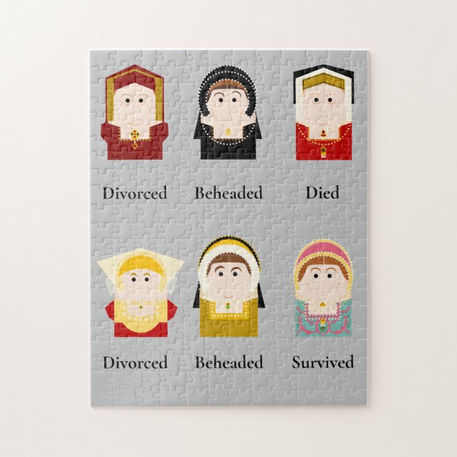 Sechs Ehefrauen, Tudor Puzzle (Vertikal)