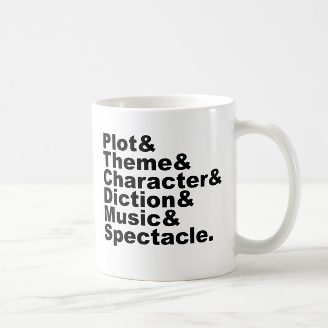Sechs Element von Poetics und von Drama durch Tasse (Rechts)