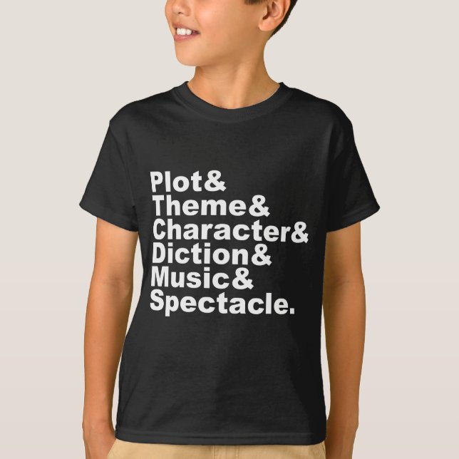 Sechs Elemente von Poetik und Drama von Aristotele T-Shirt (Vorderseite)