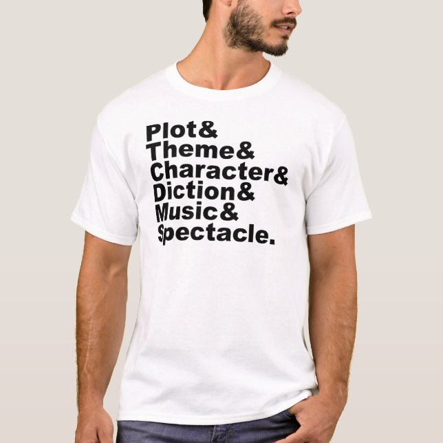 Sechs Elemente von Poetik und Drama von Aristotele T-Shirt (Vorderseite)