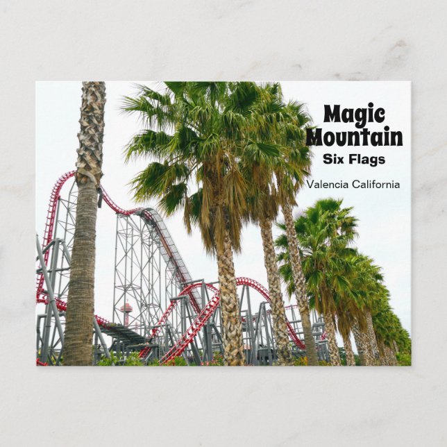 Sechs Fahnen Magic Mountain Postkarte (Vorderseite)