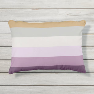 Sechs Farben - Blaues Violett Lila rosa, graugelb Kissen Für Draußen