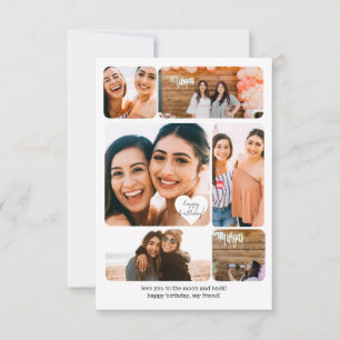 Sechs Foto Collage Bester Freund Happy Geburtstags Karte