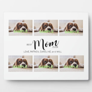 Sechs Foto Collage Tabletop Plaque mit Easel Fotoplatte