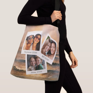 Sechs FOTO Personalisierter Crossbody-Beutel Tragetaschen Mit Langen Trägern