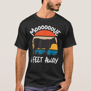 Sechs Fuß Abstand halten Distanzierung Bauern Kuh T-Shirt