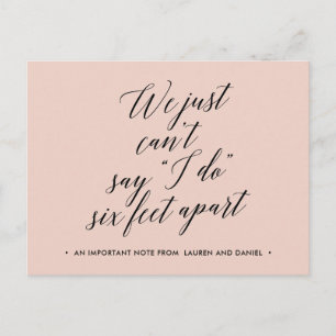 Sechs Fuß auseinander - Planänderung verschoben - Ankündigungspostkarte