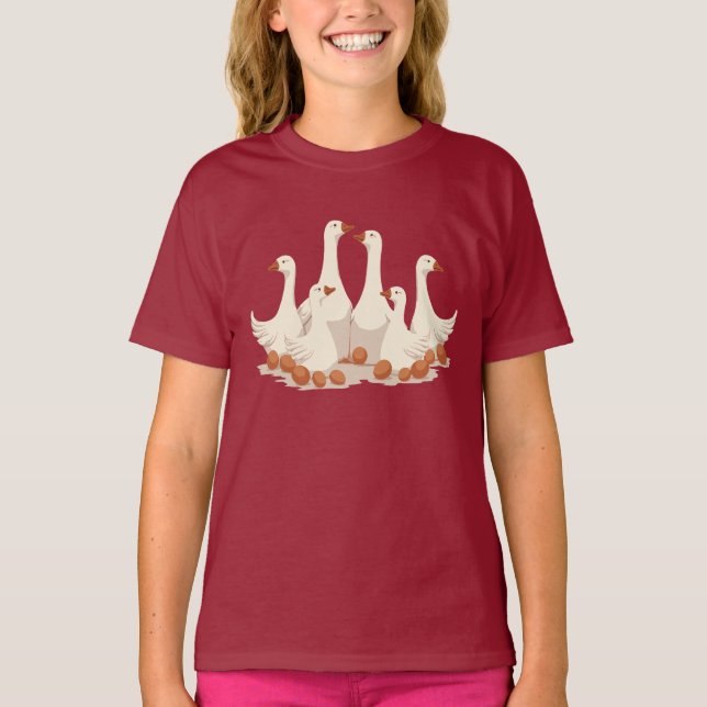 Sechs Gänse A-Lay Cut-Out Stift 2 T-Shirt (Vorderseite)