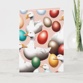 Sechs Gänse Lay-Out Feiertagskarte